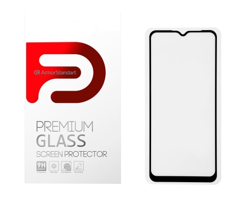 Скло захисне Armorstandart Full Glue Samsung A02s (A025) Black (ARM58164)