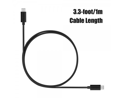 Дата кабель USB-C to USB-C 1.0m Choetech (CC0002)
