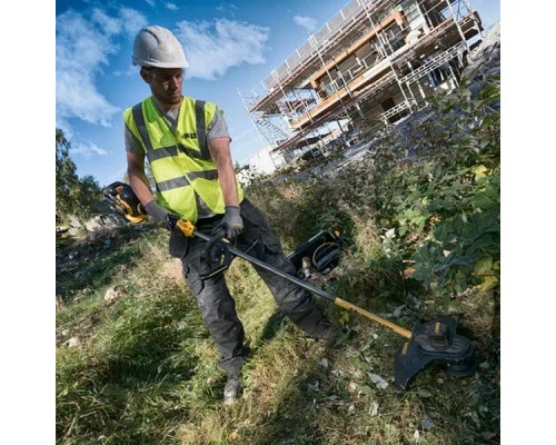 Тример садовий DeWALT 54 В, 3Ah, волосінь 2 мм, 38 см, ніж (DCM571X1)
