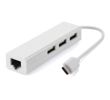 Концентратор Value Type-C Hub 3-port USB2.0 + RJ45 Fast Ethernet White (S0742)