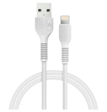 Дата кабель USB 2.0 AM to Lightning 1.2m AL-CBCOLOR-L1WT White ACCLAB (1283126518225)
