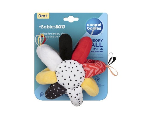 Брязкальце Canpol м'ячик з пищалкою BabiesBoo (68/089)