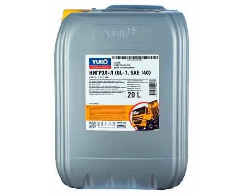 Трансмісійна олива Yuko Нігрол - Л GL-1, SAE 140 20л (4820070240801)