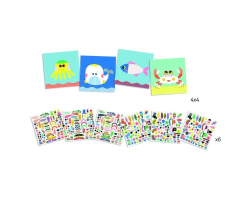 Набір для творчості Djeco Марінс художній комплект з наклейками (DJ08931)