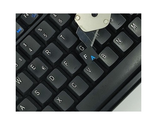 Наклейка на клавіатуру BestKey непрозора чорна, 68, синій (BK13BLU/023)