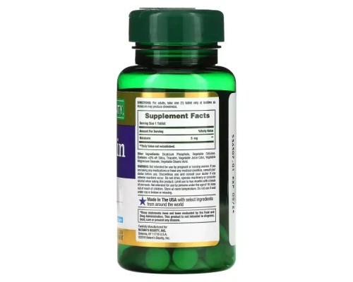 Амінокислота Nature's Bounty Мелатонін подвійного спектру, 5 мг, Melatonin Dual Spectrum, 60 таблев. (NRT53098)