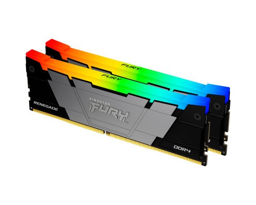 Модуль пам'яті для комп'ютера DDR4 16GB (2x8GB) 3200 MHz Renegate RGB Kingston Fury (ex.HyperX) (KF432C16RB2AK2/16)
