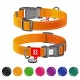 Нашийник для тварин WAUDOG Nylon Mono з QR паспортом, пластиковий фастекс XL помаранчевий (52164)