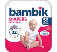 Підгузки Bambik Medium JUNIOR Розмвр 5 (11-25 кг) 32 ш (4823071652260)