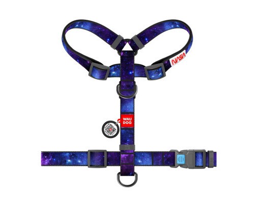 Шлея для собак WAUDOG Nylon анатомічна H-подібна з QR-паспортом 