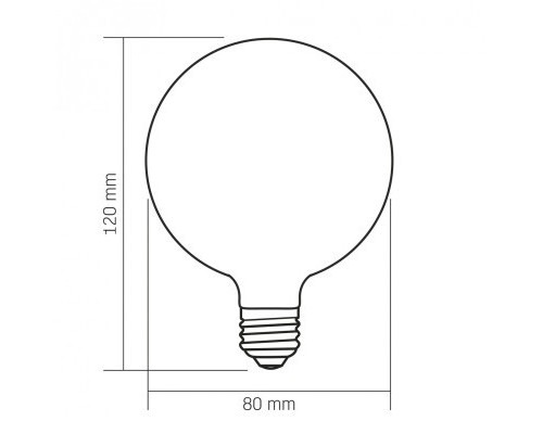 Лампочка Videx Filament 7W E27 3000K Porcelain dimmable (VL-DG80MO)