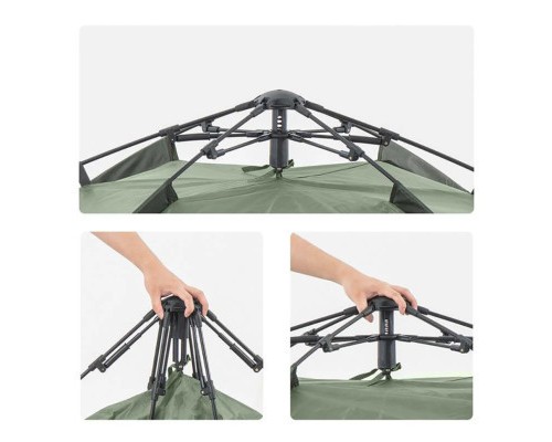 Намет Naturehike тримісний автоматичний NH21ZP008 темно-зелений (6976023922336)