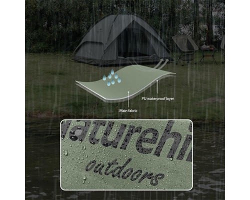 Намет Naturehike тримісний автоматичний NH21ZP008 темно-зелений (6976023922336)