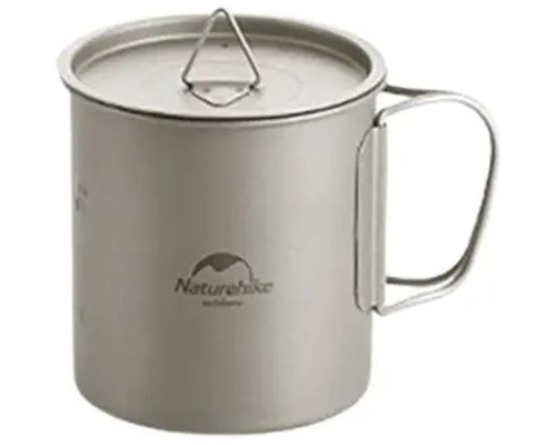 Чашка туристична Naturehike NH20CJ005 титанова з ручкою 200 мл (6927595745762)