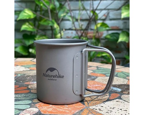 Чашка туристична Naturehike NH20CJ005 титанова з ручкою 200 мл (6927595745762)