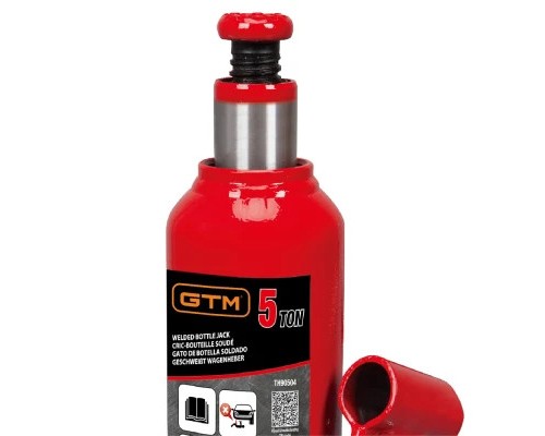 Домкрат GTM гідравлічний пляшковий 5т (216-41З мм) (Т90504)