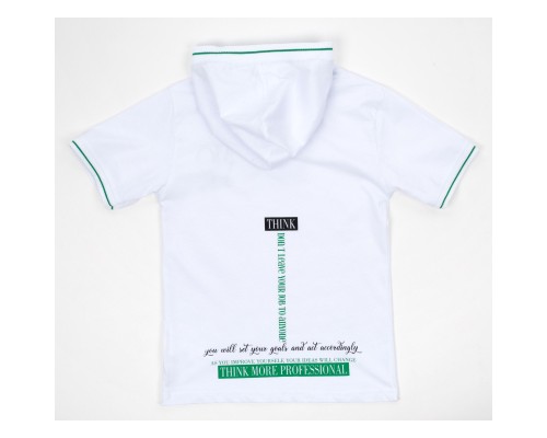 Футболка дитяча Blueland з капюшоном (12530-128G-white)