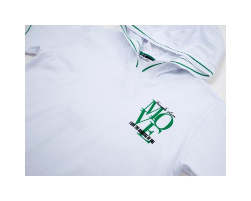 Футболка дитяча Blueland з капюшоном (12530-128G-white)