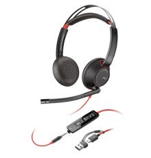 Навушники Poly Blackwire 5220 USB-A/USB-C 3.5 мм Black (8X231AA)