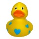 Іграшка для ванної Funny Ducks Качка Жовта у блакитних сердечках (0905)
