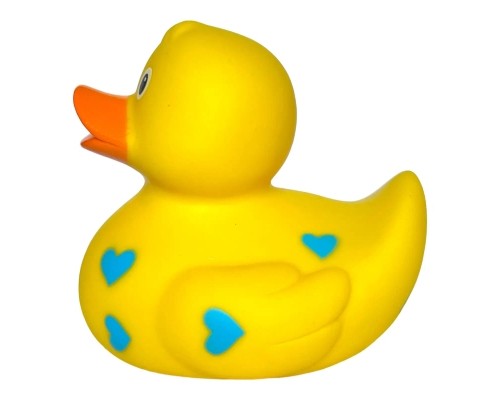 Іграшка для ванної Funny Ducks Качка Жовта у блакитних сердечках (0905)