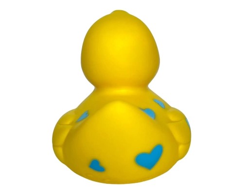 Іграшка для ванної Funny Ducks Качка Жовта у блакитних сердечках (0905)