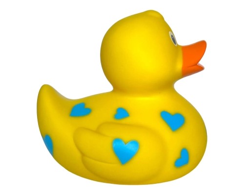 Іграшка для ванної Funny Ducks Качка Жовта у блакитних сердечках (0905)