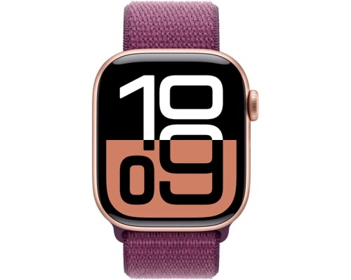 Смарт-годинник Apple Watch Series 10 GPS 42mm Rose Gold Aluminium Case with Plum Sport Loop (MWWK3QH/A)