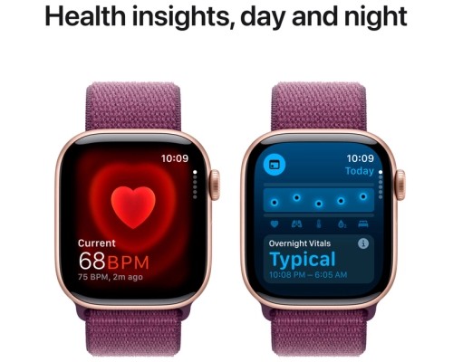 Смарт-годинник Apple Watch Series 10 GPS 42mm Rose Gold Aluminium Case with Plum Sport Loop (MWWK3QH/A)