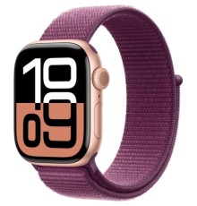Смарт-годинник Apple Watch Series 10 GPS 42mm Rose Gold Aluminium Case with Plum Sport Loop (MWWK3QH/A)