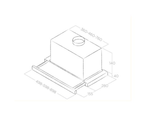 Витяжка кухонна Elica TT14 LUX GRVT/A/90
