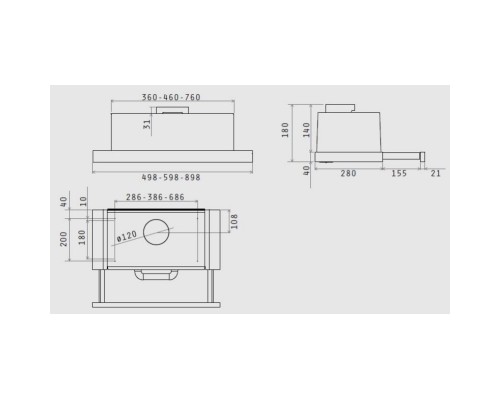 Витяжка кухонна Elica TT14 LUX GRVT/A/90