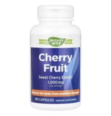 Вітамін Natural Factors Вишня, 1000 мг, Cherry Fruit, Sweet Cherry Extract, Nature's Way, 180 капсул (EMT-08540)