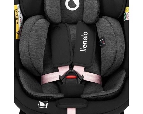 Автокрісло Lionelo Navy I-Size Black Pink (LO-NAVY I-SIZE BLACK PINK)