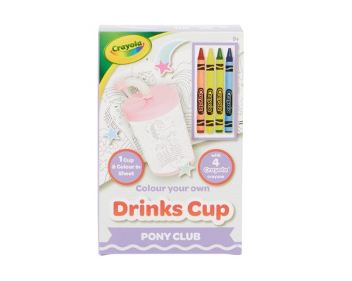 Набір для творчості Crayola Стаканчик-розмальовка Поні-клуб З олівцями (15765-B)