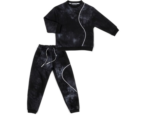 Спортивний костюм дитячий A-Yugi флісовий (7294-03-158G-black)