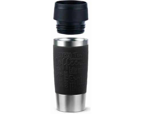 Термокружка Tefal Travel Mug Classic, 360мл, нержавіюча сталь, чорний (N2020210)