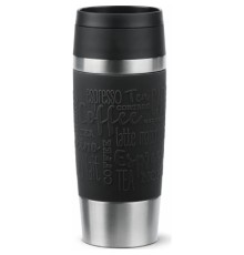 Термокружка Tefal Travel Mug Classic, 360мл, нержавіюча сталь, чорний (N2020210)