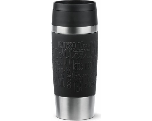 Термокружка Tefal Travel Mug Classic, 360мл, нержавіюча сталь, чорний (N2020210)