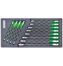 Ключ Toptul комбінований з тріскачкою 8-19мм 12шт. (У ложементі, тип А) (GEA1214)