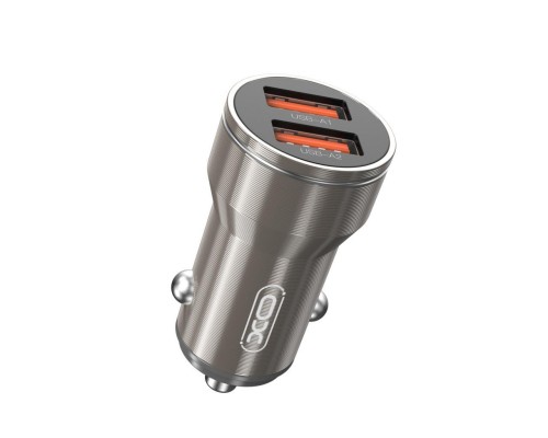 Зарядний пристрій XO CC48 2.4A/2 USB + microUSB Grey (XO-CC48m-GR)