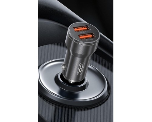 Зарядний пристрій XO CC48 2.4A/2 USB + microUSB Grey (XO-CC48m-GR)