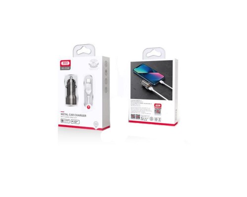 Зарядний пристрій XO CC48 2.4A/2 USB + microUSB Grey (XO-CC48m-GR)
