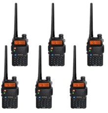Портативна рація Baofeng UV-5R Black Six Pack комплект 6 шт (2200000758965)