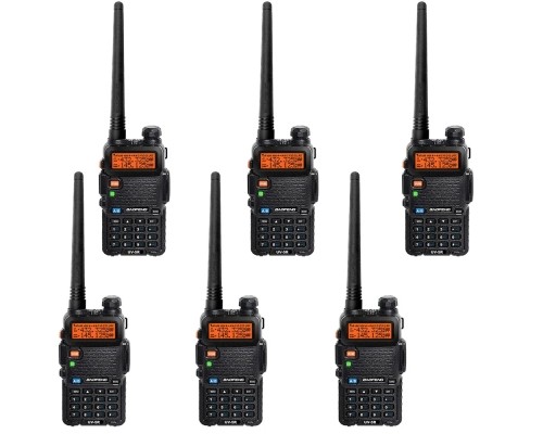 Портативна рація Baofeng UV-5R Black Six Pack комплект 6 шт (2200000758965)