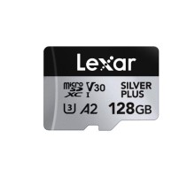 Карта пам'яті Lexar 128GB microSDXC class 10 UHS-I U3 V30 A2 Professional Silver (LMSSIPL128G-BNANG)