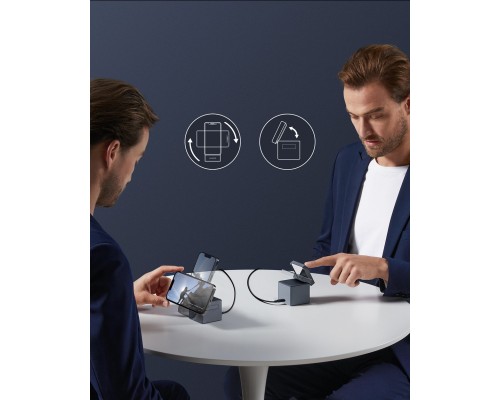 Зарядний пристрій Anker MagGo Wireless Charging Station 15W 3-in-1 Cube Black (Y1811G11)