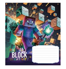 Зошит Школярик Pixel Block 12 аркушів лінія (012-3407L)