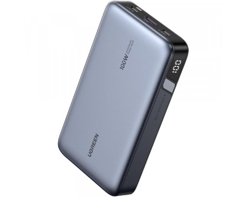 Батарея універсальна Ugreen 20000mAh 100W PD, QC, USB-A, 2xUSB-С Grey (PB720) (25188)