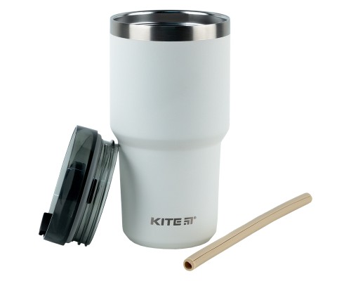 Термокружка Kite 600 мл біла (K24-1206-1)
